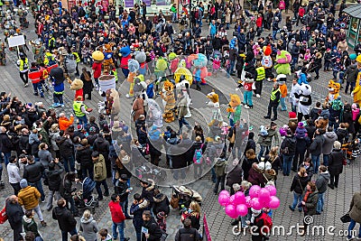 Toon Walkâ€“Mascots Parade-Nuremberg 2016 Editorial Stock Photo